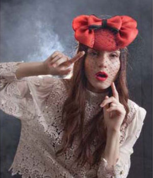 Veiled Georgie Beret