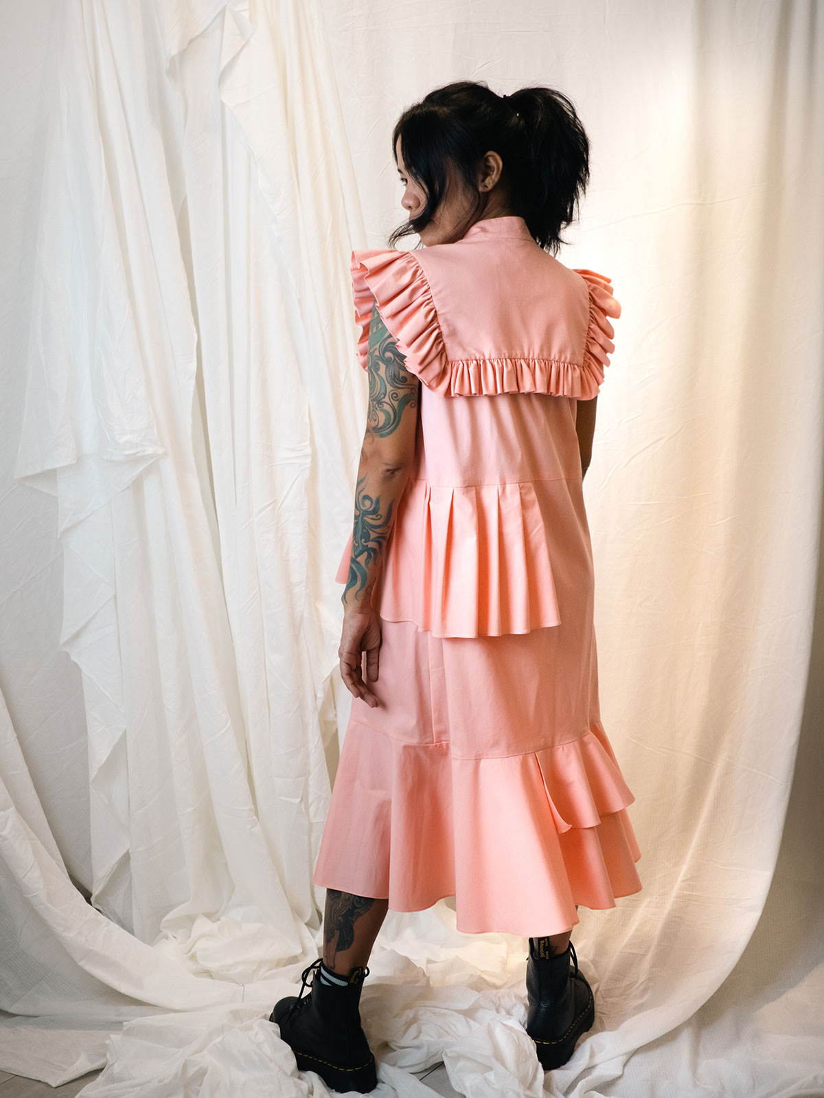 Anna Pleat Lazy Dress - Image 4