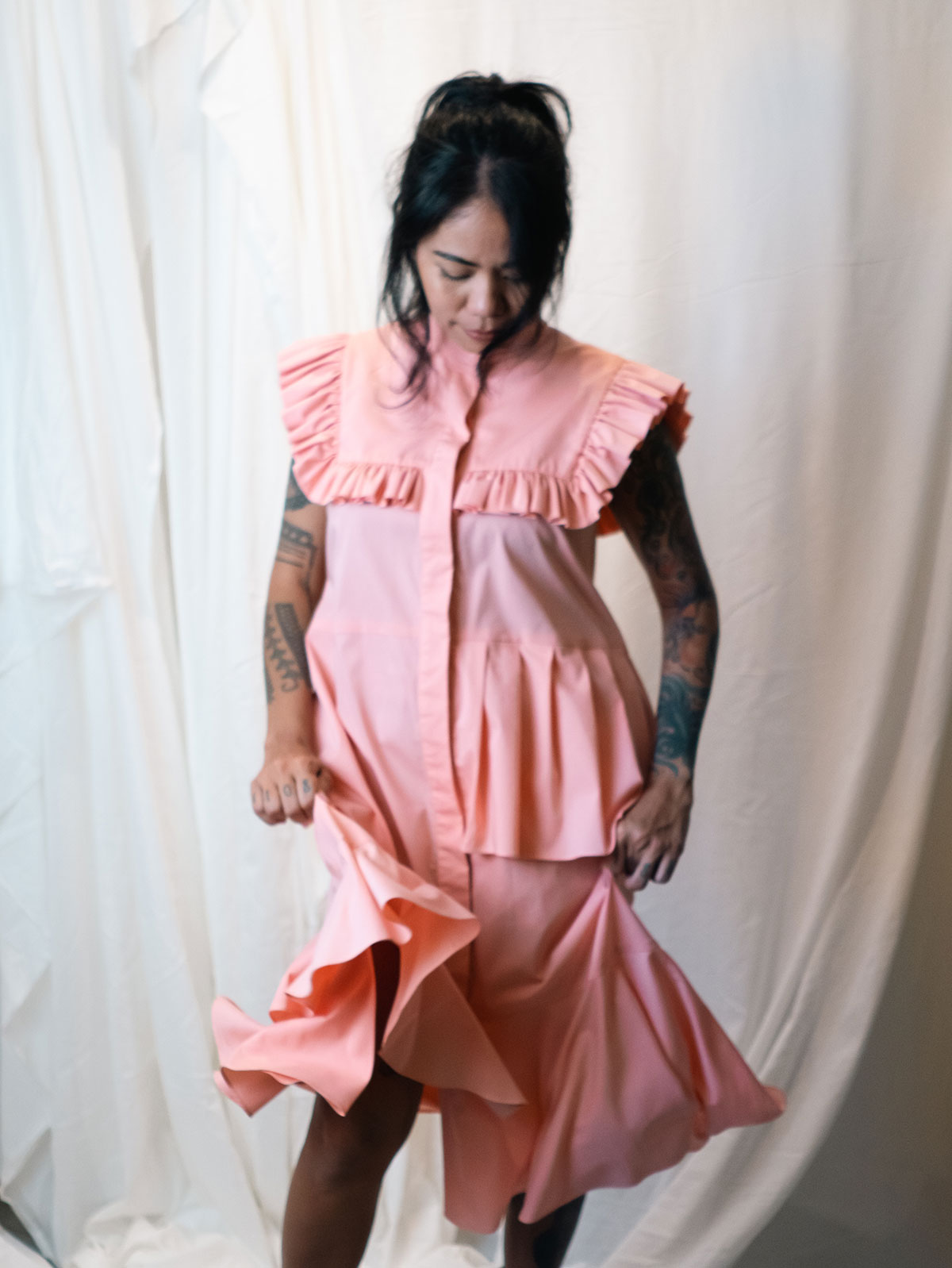 Anna Pleat Lazy Dress - Image 3