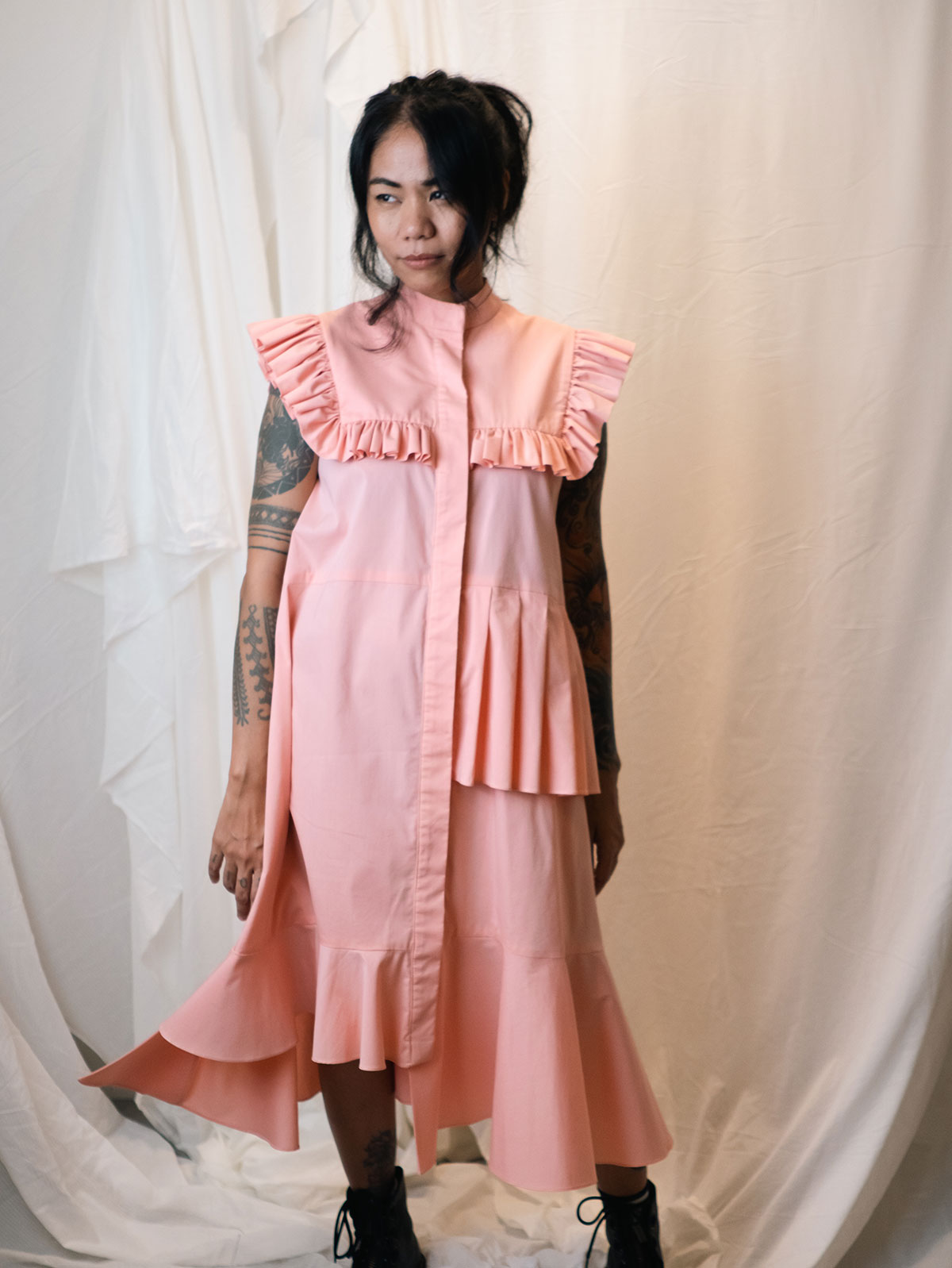 Anna Pleat Lazy Dress - Image 2