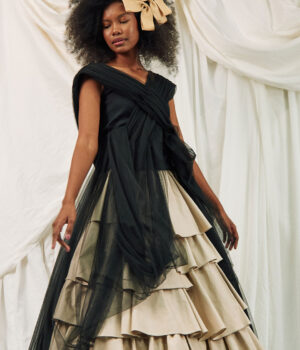 Christine Apron In Black Tulle